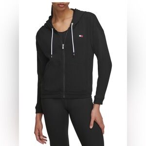 Tommy Hilfiger Black Zip-Up Hoodie - size small